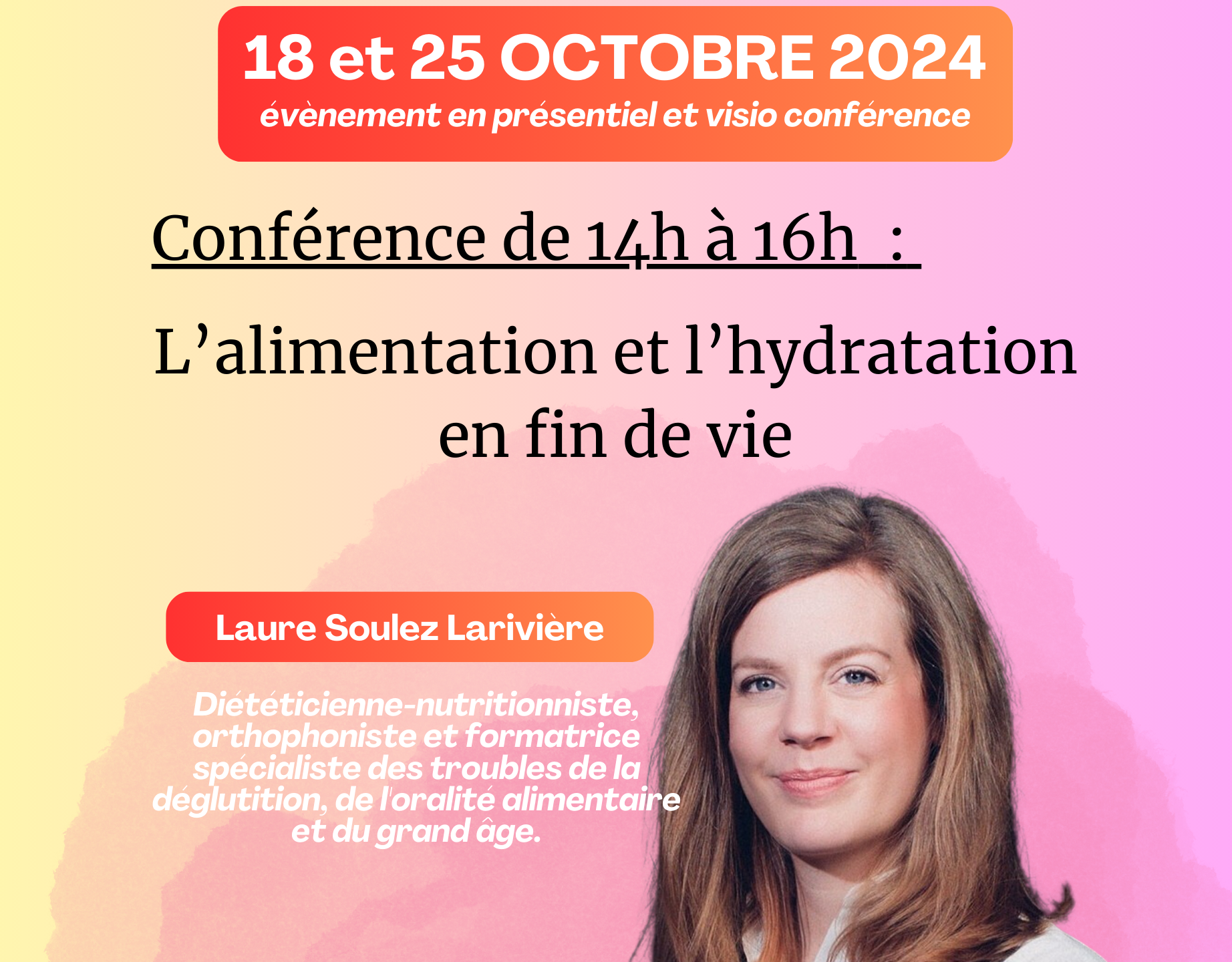 Conférence mois soins palliatifs : l’alimentation et l’hydratation en fin de vie